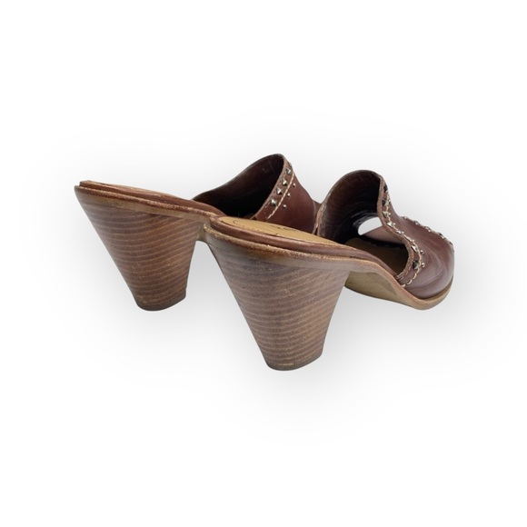 Reba by Reba McEntire ❁ Jasper Leather Open Toe Studded Sandals ❁ Brown ❁ 8.5M ❁ - Picture 2 of 16